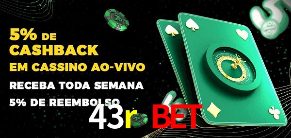 Promoções do cassino ao Vivo 43r bet